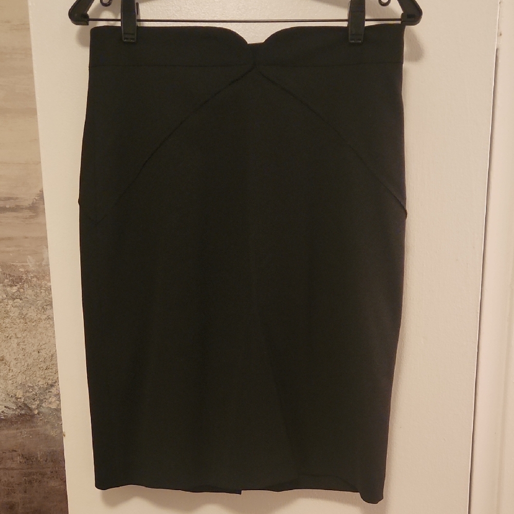 Milly Black Pencil Skirt Knee-Length Work